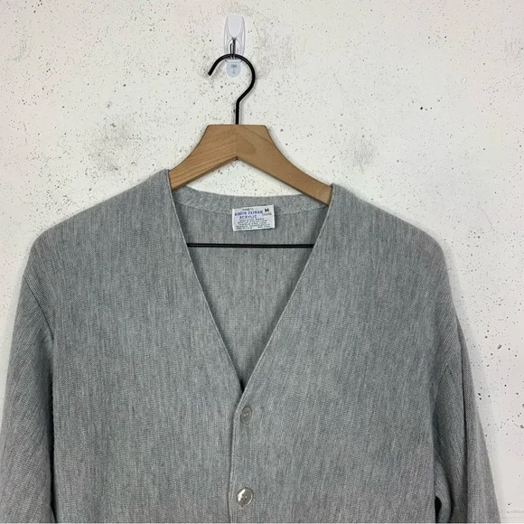 Virgin Zefran Heathered Knit Vintage Cardigan Sweater Size Medium - Picture 4 of 12